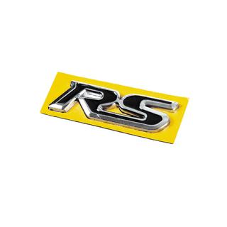 RS uzraksts melns ar hromu (95 x 25 mm) foto 2