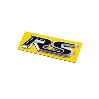 RS uzraksts melns ar hromu (95 x 25 mm) foto 2