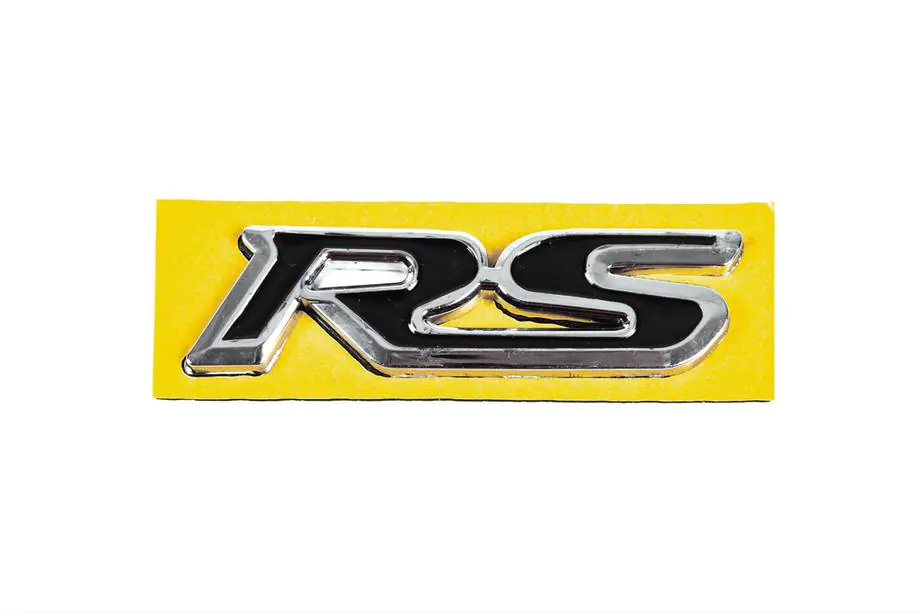 Honda RS uzraksts melns ar hromu (95 x 25 mm) Image
