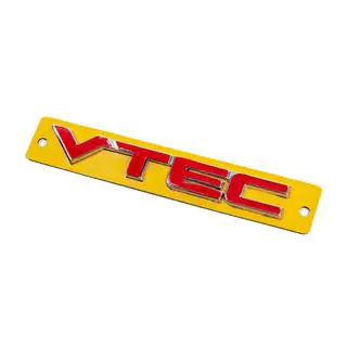 VTEC uzraksts sarkans ar hromu (110 x 15 mm) foto 2