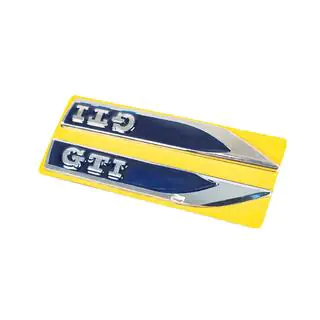 Sānu uzlikas GTI zilas/hromētas (145 x 22 mm) foto 2