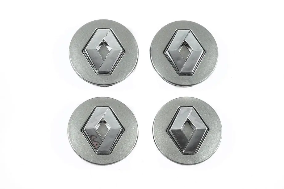 Renault Diska centrālie vāciņi pelēki 5884 (56 mm uz 52 mm, 4 gab.) Foto 2