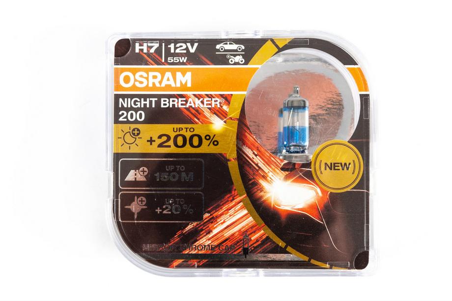 Osram H7 55W Night Breaker +200% 64210nb200 priekšējā luktura spuldze Image