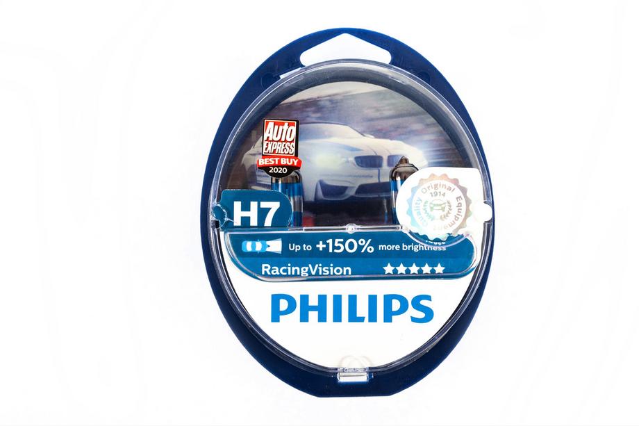 Philips H7 55W 12972RV RacingVision +150% galveno lukturu spuldze Foto 1