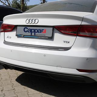 Aizmugurējā bufera hromētā uzlika EuroCap (2017-2020, ABS) Audi A3 2012–2020 foto 2