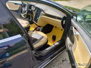 Tesla Model S 2012– EVA salona paklājiņi (2012-2021, bēši) foto 3