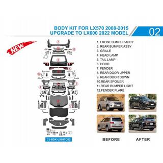Facelift komplekts LX600 Lexus LX570/450d 2008–2022 foto 2
