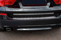 BMW X3 F25 2011–2018 Nerūsējošā tērauda aizmugurējā bampera uzlika OmsaLine (spīdīga, nerūsējošais tērauds) foto 8