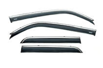 Toyota 4Runner 2009–2024 Logu vēja deflektori ar hromētu līsti (4 gab., Niken) foto 2