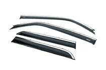 Toyota 4Runner 2009–2024 Logu vēja deflektori ar hromētu līsti (4 gab., Niken) foto 1