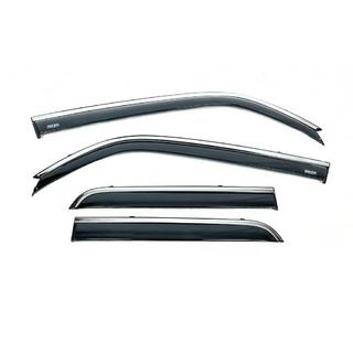 Logu vēja deflektori ar hromētu līsti (4 gab., Niken) Toyota 4Runner 2009–2024 foto 2