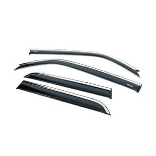 Logu vēja deflektori ar hromētu līsti (4 gab., Niken) Toyota 4Runner 2009–2024 foto 1