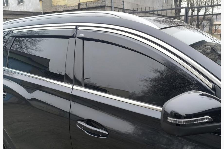 Chery Tiggo 7 2020– Logu vēja deflektori ar hromētu līsti (4 gab., Niken) Image