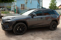 Toyota Rav 4 2019–2025 Logu vēja deflektori ar hromētu līsti (4 gab., Niken) foto 5
