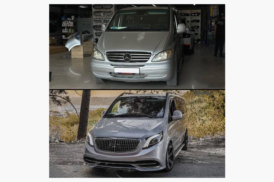 Mercedes Vito W639 2004–2014 Restaila komplekts W447 Maybach stilā Foto 7