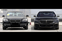BMW 7. sērija F01/F02 2008–2015 Restaila komplekts G12 M760 (ar bagāžnieka vāka un aizmugurējo spārnu nomaiņu) foto 133