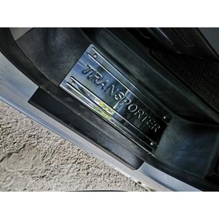 Nerūsējošā tērauda salona sliekšņu uzlikas Carmos V3 (3 gab.) Volkswagen T5 Transporter 2003–2010 foto 1