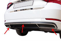Skoda Superb 2015–2024 Carmos bufera gala uzlikas (3 gab., nerūsējošais tērauds) foto 1