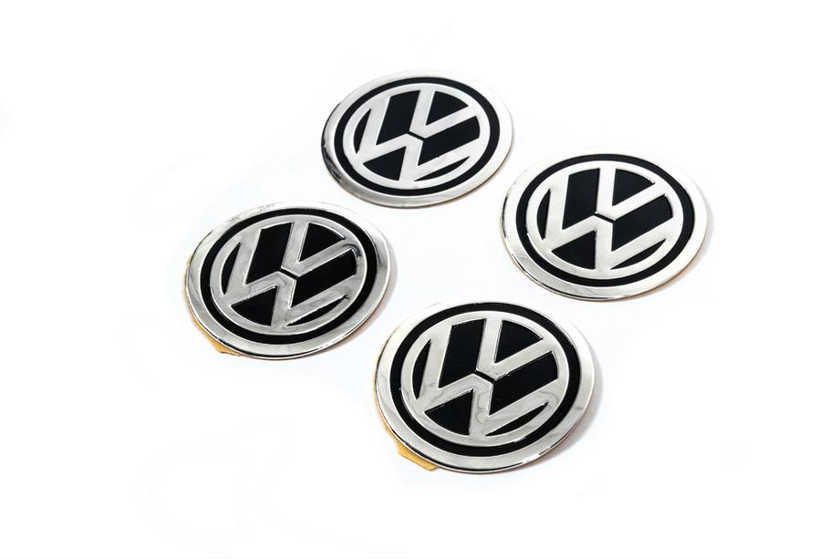 Volkswagen Uzlīmes disku centrālajiem vāciņiem 60 mm vw-60-n-bl (4 gab.) Image