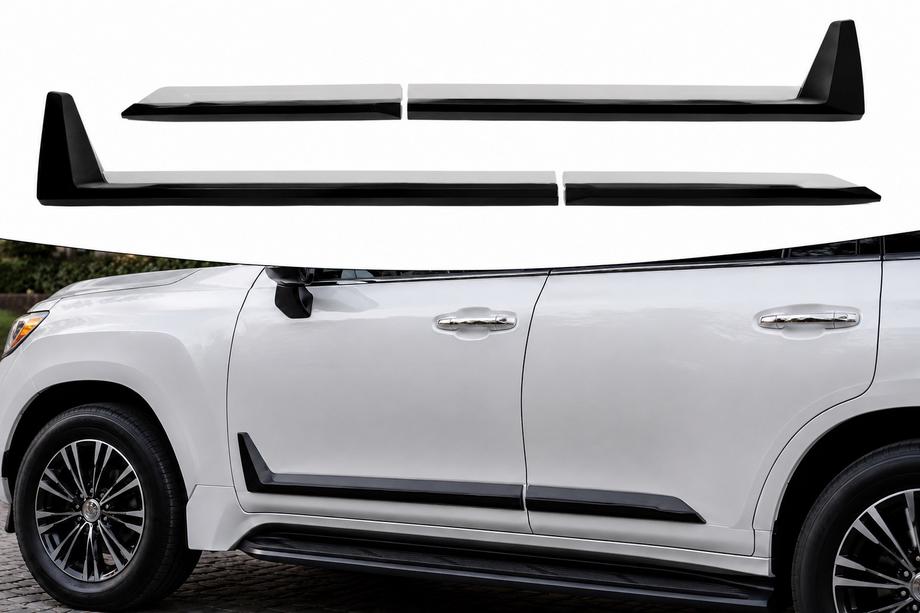 Lexus LX 500d/600 2022– Melni durvju moldingi F-Sport balts/melns (4 gab., ABS) Image