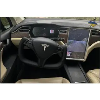 Sporta stūre (ādas aizvietotājs ar oglekļa šķiedras ieliktņiem) Tesla Model X 2015– foto 1