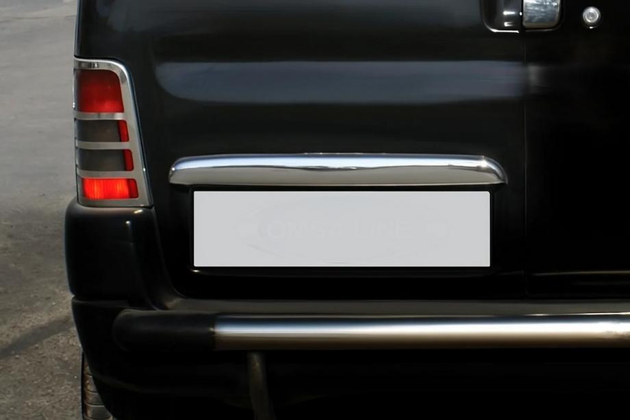Peugeot Partner 1996–2008 Uzliktnis virs numura zīmes (2 durv., nerūsējošais tērauds) Foto 1