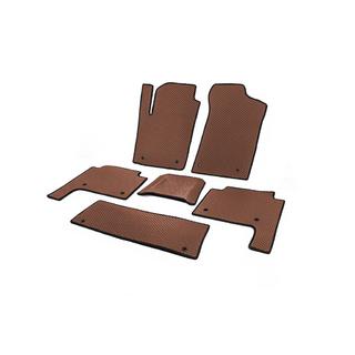 Salona paklājiņi 3 rindas (EVA, brūni) Nissan Patrol Y62 2010–2024 foto 2