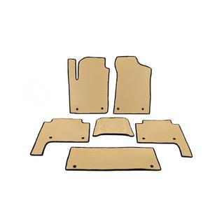 Salona paklāji 3 rindas (EVA, bēši) Nissan Patrol Y62 2010–2024 foto 1