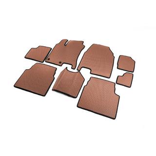 EVA salona paklājiņi +2 (3 rindas, brūni) Nissan Qashqai 2010–2014 foto 2