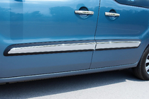 Peugeot Partner Tepee 2008–2018 Durvju moldingu komplekts (4 gab., nerūsējošais tērauds) OmsaLine – itāļu nerūsējošais tērauds foto 1