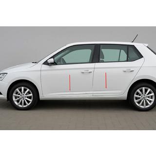 Durvju līstes (4 gab., nerūsējošais tērauds) Skoda Fabia 2014–2021 foto 1
