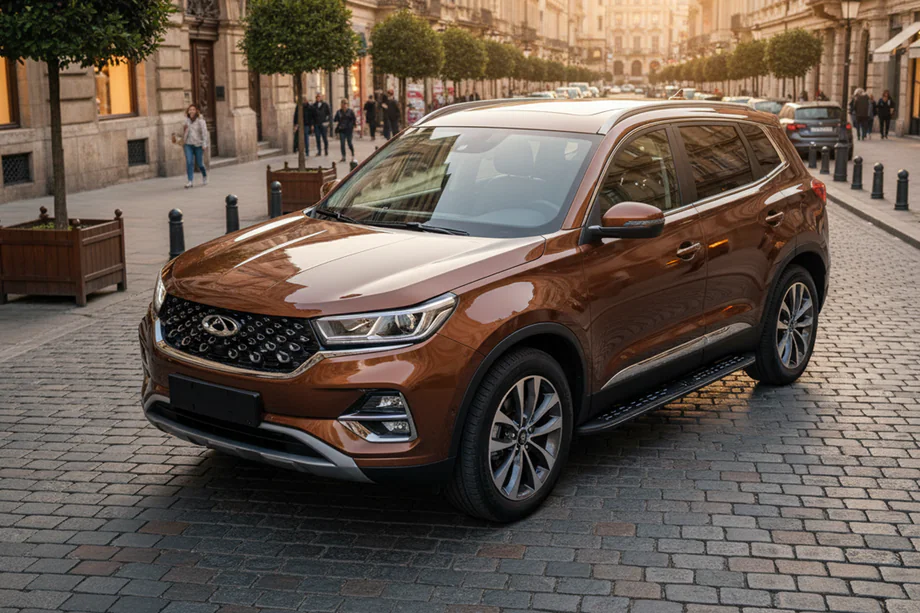 Chery Tiggo 7 2020– Sānu sliekšņi Tayga Black (2 gab., alumīnijs) Foto 1