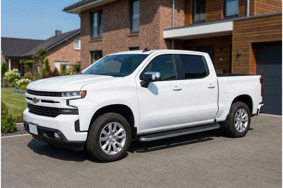 Chevrolet Silverado 2019– Sānu pakāpieni Tayga Grey (2 gab., alumīnijs) Image