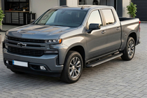 Chevrolet Silverado 2019– Sānu sliekšņi Bosphorus Grey (2 gab., alumīnijs) foto 1