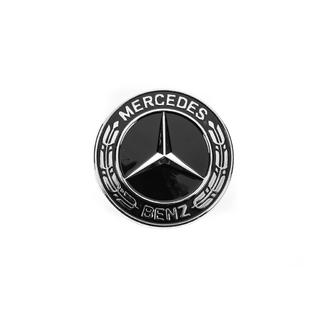 Motora pārsega emblēmas vietas aizbāznis Mercedes (melns, 57 mm) foto 2