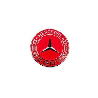 Emblēmas aizbāznis motora pārsegam Mercedes (sarkans, 57 mm) foto 1