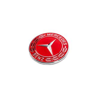 Emblēmas aizbāznis motora pārsegam Mercedes (sarkans, 57 mm) foto 2
