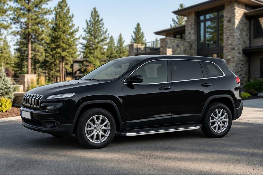 Jeep Cherokee KL 2013– Sānu pakāpieni BlackLine (2 gab., alumīnijs) Image