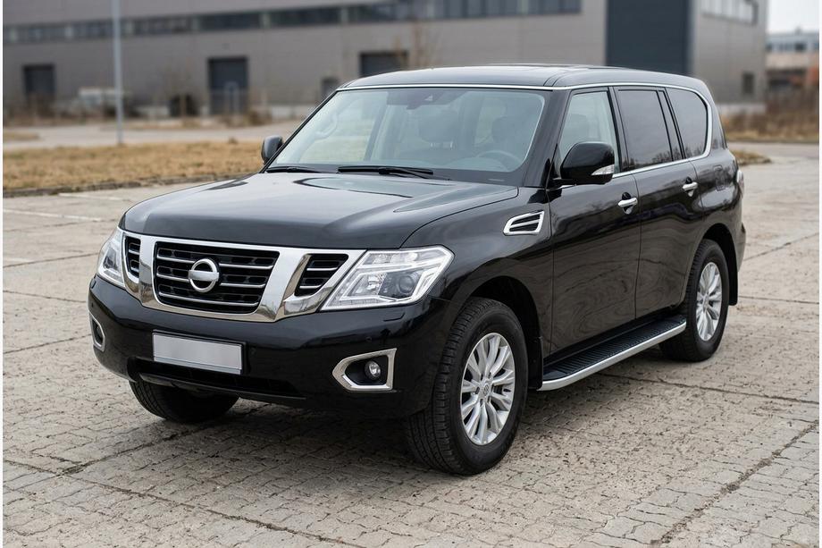 Nissan Armada 2016–2024 Sānu sliekšņi Tayga Grey (2 gab., alumīnijs) Foto 1
