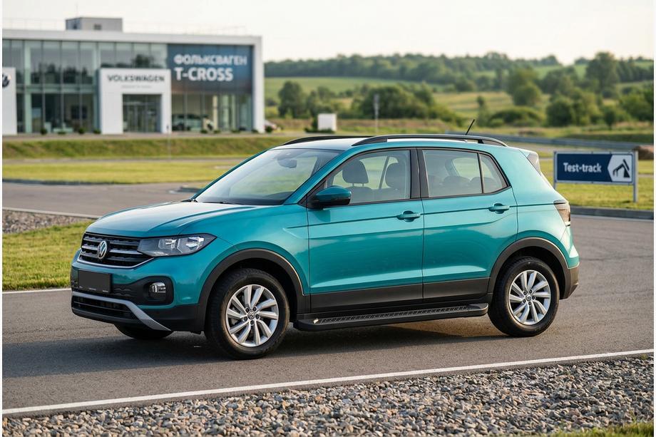 Volkswagen T-Cross 2019– Sānu sliekšņi Allmond Black (2 gab., alumīnijs) Image