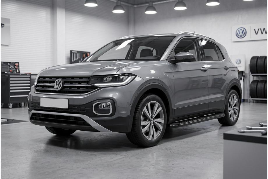 Volkswagen T-Cross 2019– Sānu kāpšļi Tayga Black (2 gab., alumīnijs) Foto 1