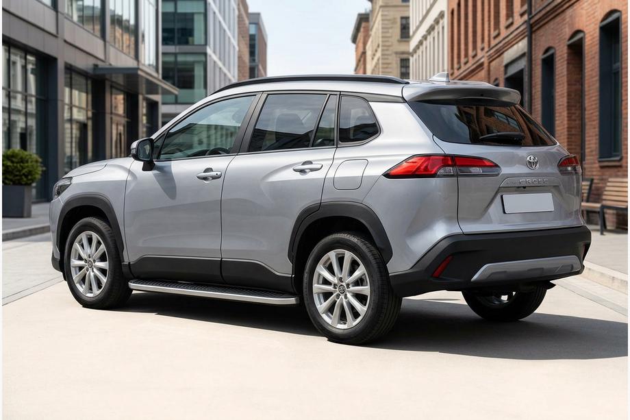 Toyota Corolla Cross 2020– Sānu sliekšņi Tayga Grey (2 gab., alumīnijs) Image