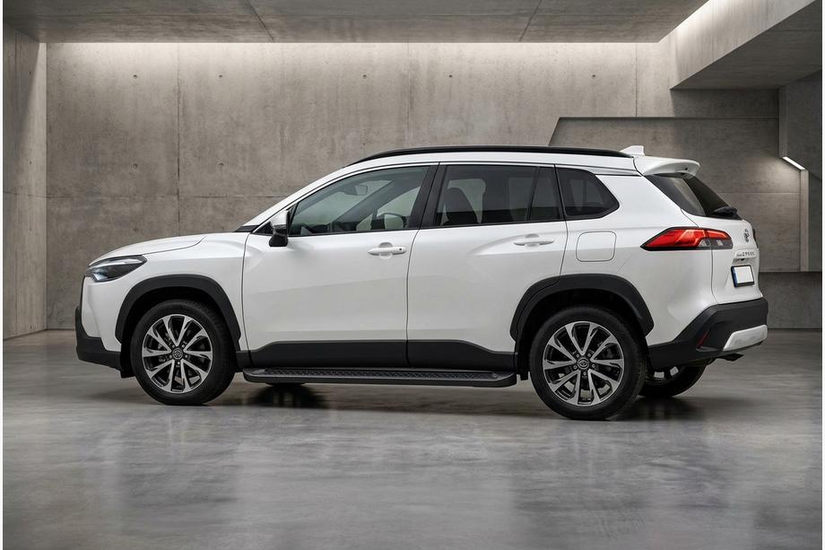 Toyota Corolla Cross 2020– Sānu sliekšņi Allmond Black (2 gab., alumīnijs) Image