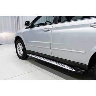 Sānu sliekšņi Shining V1 (2 gab., alumīnijs) SsangYong Action 2005–2018 foto 1