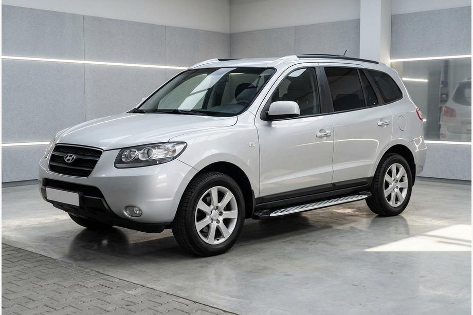 Hyundai Santa Fe 2 2006–2012 Sānu sliekšņi Shining V1 (2 gab., alumīnijs) Image