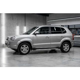 Sānu sliekšņi Shining V1 (2 gab., alumīnijs) Hyundai Tucson JM 2004– foto 1