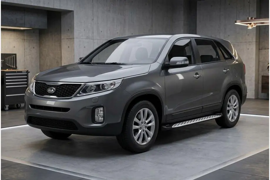 Kia Sorento II XM 2009–2014 Sānu sliekšņi Shining V1 (2 gab., alumīnijs) Image