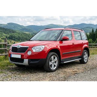 Sānu sliekšņi Shining V1 (2 gab., alumīnijs) Skoda Yeti 2009–2017 foto 1