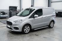 Ford Courier 2014–2023 Sānu sliekšņi Shining V1 (2 gab., alumīnijs) foto 1