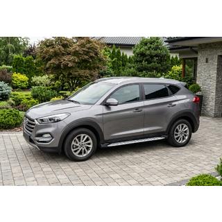 Sānu sliekšņi Shining V1 (2 gab., alumīnijs) Hyundai Tucson TL 2016–2021 foto 1